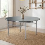 HOPKINS Dia 150cm Full Stainless Steel Round Table