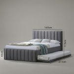 LEWIS V2 Queen Size Pull Out Bed-Grey - Image 4