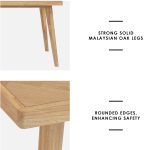 LOFUS 180cm Herringbone Pattern Dining Table-Natural Oak - Image 7