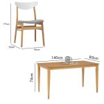 MAISIE 6 Seater Round Dining Set-Natural - Image 3