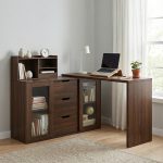 MARLOWE Flexible Storage Desk With Hutch-Walnut