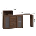 MARLOWE Flexible Storage Desk With Hutch-Walnut - Image 3