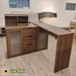 MARLOWE Flexible Storage Desk With Hutch-Walnut - Image 6