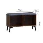 MARLOWE 2 Door Shoe Cabinet-Walnut - Image 5