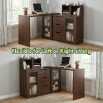 MARLOWE Flexible Storage Desk With Hutch-Walnut - Image 5