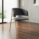 MARYSE Velvet Fabric Arm Chair-2 Colors - Image 6