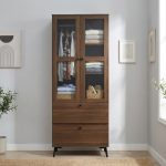 MARLOWE 2 Door 2 Drawers Wardrobe-Walnut