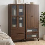 MARLOWE 2 Door 2 Drawers Wardrobe-Walnut - Image 3
