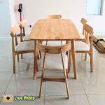 NAKASU 6 Seater Dining Set-Oak - Image 9