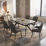 QUENTIN PU Dining Chair-Grey - Image 3