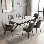 QUENTIN PU Dining Chair-Grey - Image 2