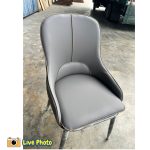 QUENTIN PU Dining Chair-Grey - Image 5