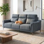 ROSWELL 3 Seater Pet Friendly Sofa-Grey - Image 2