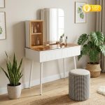 ROTORUA LED Mirror Dressing Table Set