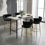 SANCTUM 4 Seater Sintered Stone Bar Set-Black - Image 2