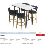 SANCTUM 4 Seater Sintered Stone Bar Set-Black - Image 3