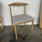 SIENNA Metal Dining Chair-Oak - Image 3