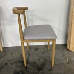 SIENNA Metal Dining Chair-Oak - Image 2