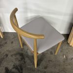 SIENNA Metal Dining Chair-Oak - Image 4