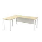 SML 150-180cm L Shaped Melamine Executive Table - Image 2