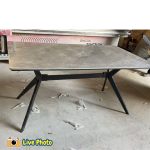 QUENTIN 6 Seater Sintered Stone Dining Set-Grey - Image 7