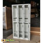 TATE 6 Door Steel Locker Cabinet With Key Lock-Grey - Image 4