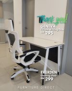 GENEVA 120cm Writing Desk-White - Image 6