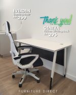 GENEVA 120cm Writing Desk-White - Image 7