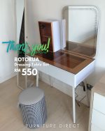 ROTORUA LED Mirror Dressing Table Set - Image 7