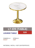 TULIP D60cm Round Table-Gold - Image 4