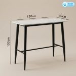 TULUM 120cm Sintered Stone Bar Table - Image 3