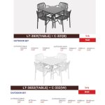 VERVE 4 Seater PP Plastic Outdoor Set-2 Colors - Image 6