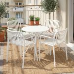 VERVE 4 Seater Round PP Plastic Outdoor Set-2 Colors