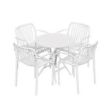 VERVE 4 Seater Round PP Plastic Outdoor Set-2 Colors - Image 4
