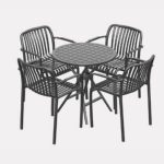 VERVE 4 Seater Round PP Plastic Outdoor Set-2 Colors - Image 5