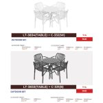 VERVE 4 Seater Round PP Plastic Outdoor Set-2 Colors - Image 6