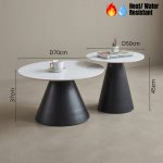 WEDGE D70cm Nest of Sintered Stone Coffee Table - Image 3