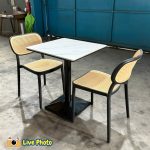 WILLA 60x60cm Square Sintered Stone Cafe Table - Image 5