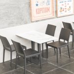 WILLA 120cm Rectangular Sintered Stone Cafe Table - Image 3