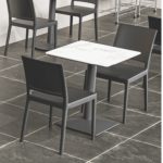 WILLA 60x60cm Square Sintered Stone Cafe Table - Image 3