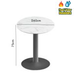 WILLA D60cm Round Sintered Stone Cafe Table - Image 3