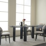 WOODY 180cm Oval Shaped Dining Table-Black - Image 5