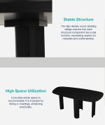 WOODY 180cm Oval Shaped Dining Table-Black - Image 11