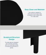 WOODY 180cm Oval Shaped Dining Table-Black - Image 12