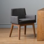 CHANTI Fabric Arm Chair-Dark Grey