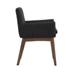 CHANTI Fabric Arm Chair-Dark Grey - Image 4