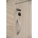 CODEY 3 Door Storage Cabinet With Key Lock-Grey Line - Image 3
