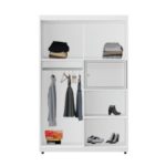 AKATSUKI 4x6 Sliding Door Metal Wardrobe-White - Image 2