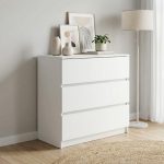 ALISHA 3 Drawer Chest-White