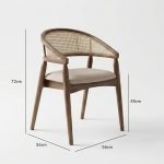 ARBOUR Rattan Back Arm Chair-2 Colors - Image 2